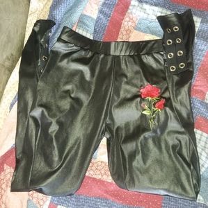 Faux leather leggings